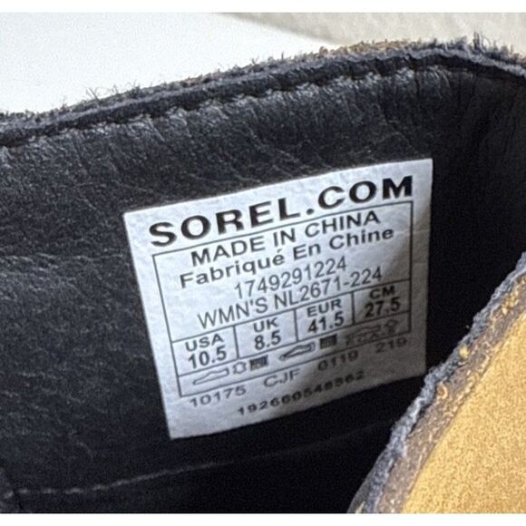 Sorel Women's Emelie Chelsea Boot Waterproof Light Leather Brown size 10.5 Women - Picture 12 of 13